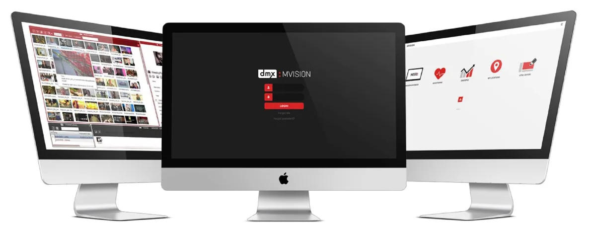 MVision content management software running on PC