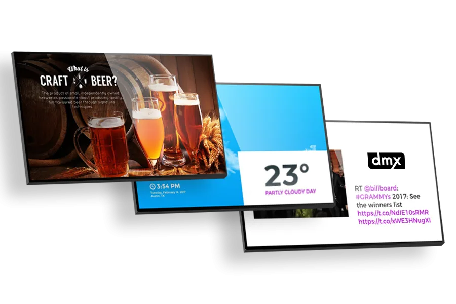 Digital signage content templates