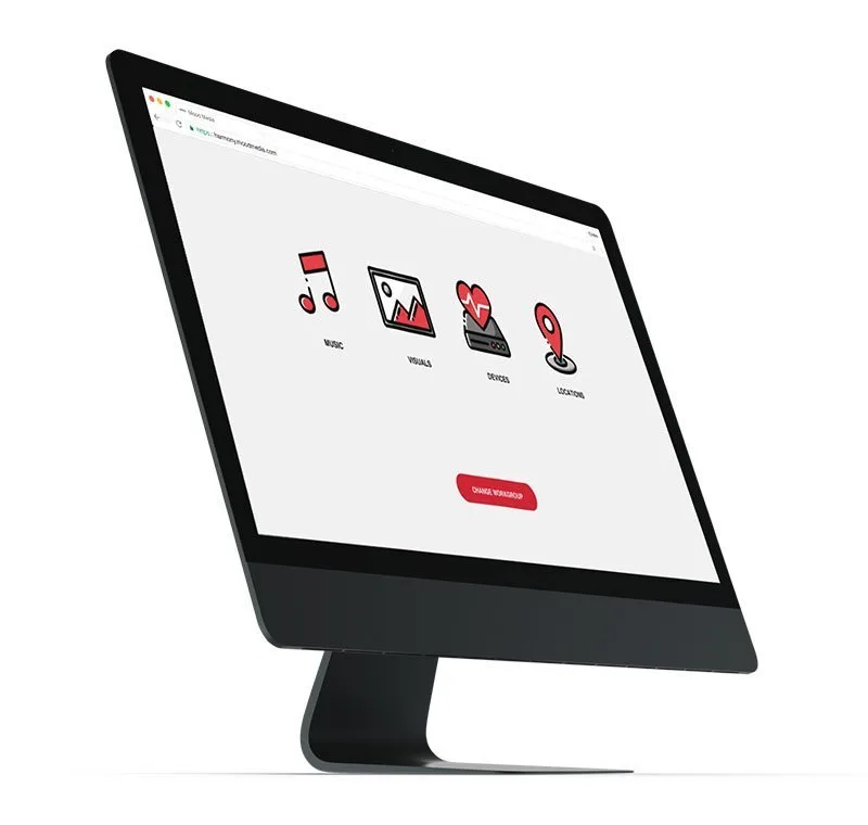 Harmony-Promo-Harmony-Desktop Harmony platform dashboard shown on desktop computer