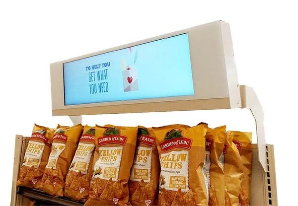 endcap Retail endcap digital display screen