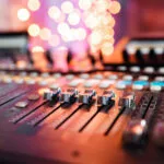 Mixing desk used to create professional background music for businesses