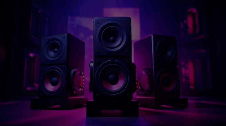 Commercial speakers that form part of a business background music system