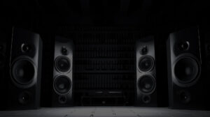 Professional speakers for a commercial business sound system