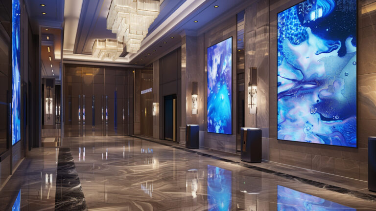 Video Walls in hotel Lobby