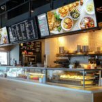 Digital Menu Boards at Fast food restaurant
